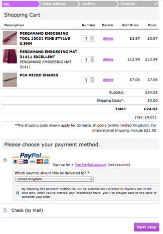 Choose the payment method of your choice on this screen