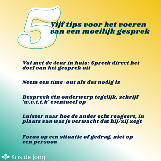 Tips voor een moeilijk gesprek