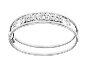 bracciale in oro bianco 18 kt donna personalizzato con nome codice: OG972B