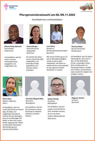 Vorstellung der Kandidaten zur PGR-Wahl mit Bild, Seite 1 von 2