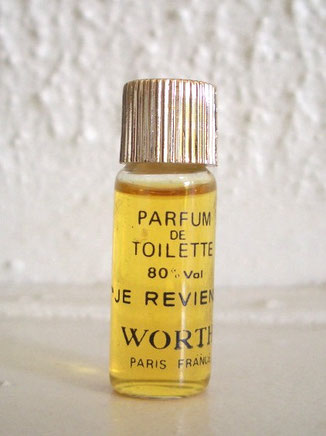 WORTH - JE REVIENS : MINIATURE TUBE : PARFUM DE TOILETTE, PRESENTEE SEULE
