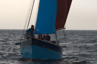 le grand bleu en mer vue face