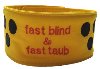 fast Blind und fast taub, gelb, blinder hund, Halsband