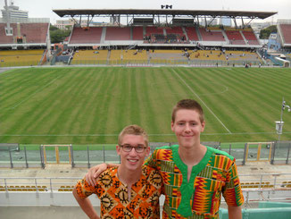 Lukas und Jan-Niklas im Stadion