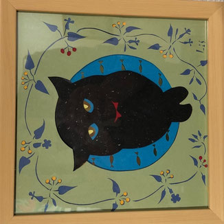 Lis 「クロネコ」¥5,000 165㎜×165㎜(140㎜×140㎜)