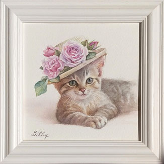 Billy 薔薇の名前シリーズ「コリンクレヴン(「秘密の花園」より)」 ¥18,000 水彩、水彩紙 192㎜×192㎜(内寸135㎜×135㎜)