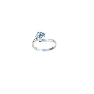 Anello Solitario da donna in oro bianco 18 kt con Zircone Prezzi Sconti Outlet offerte