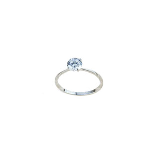 Anello Solitario da donna in oro bianco 18 kt con Zircone Prezzi Outlet Sconti e Offerte