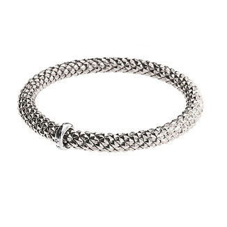 Bracciale Elastico Oro Bianco Stella Milano 