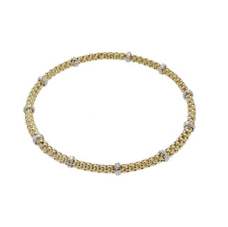 Bracciale rigido Stella Milano in oro giallo 18kt con anelli Sfaccettati GR. 5.30 Referenza GR 6.30 BR3136GB 