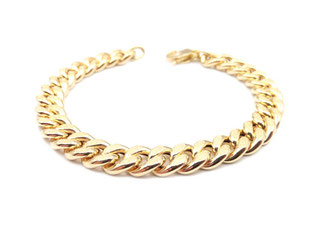 Bracciale catena groumette maglie diamantate in oro 18 kt 