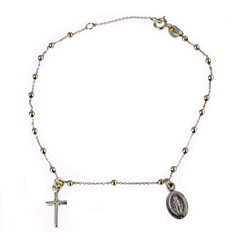 Bracciali Rosario in oro giallo con Madonna Miracolosa Pendente prezzi