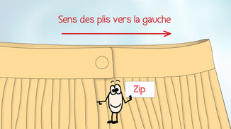 Patron jupe top plis couchés