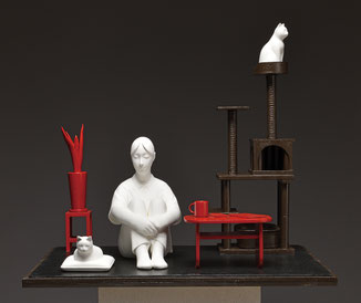 第71回一陽展　猫と増田さん