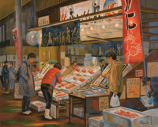 第71回一陽展　市場の午後