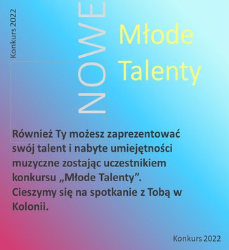 Informacja o konkursie śpiewu „Młode Talenty” 28 Rock & ChansonFestival „Köln-Breslau-Paris” 2021 w Kolonii, organizowanych przez Polonica e.V.