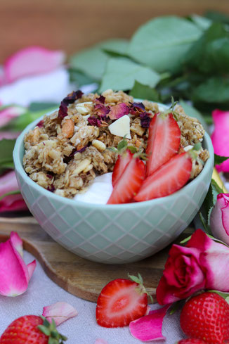 Verzehrempfehlung Rosengranola LaMa