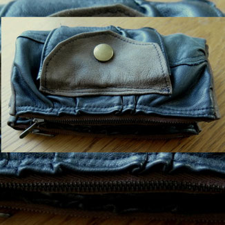 auf alt genähtes Etui