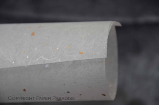 Silk paper with metallic flecks