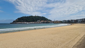 Playa de La Concha in Richtung Osten mit Urgull.