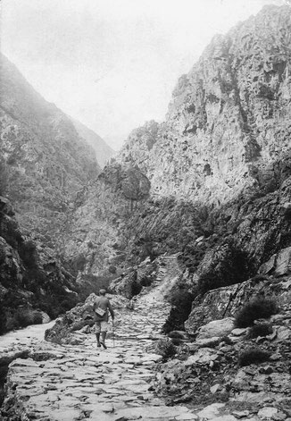 Asco - Le chemin au début du XXè siècle