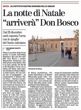 Articolo La Stampa del 11-10-2013
