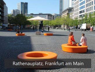 Rathenauplatz - Frankfurt am Main - Loop Sitzkreise in orange