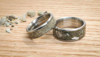 Edelstahlring mit deinem Sandstrand