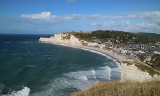 Blick auf Étretat