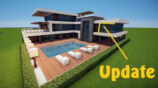 minecraft large modern house with pool download 