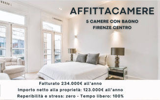 interni di un affittacamere a Firenze