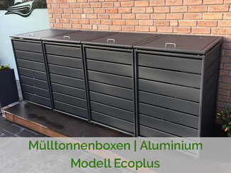 Mülltonnenbox Ecoplus, hiermit versteckt man heute die hässlichen Mülltonnen im Vorgarten.