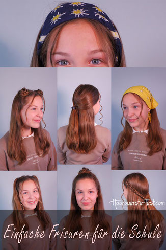 einfache frisuren für die schule, easy frisuren für die schule, einfache schulfrisuren