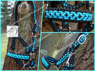 Flechthalfter, Halfter geflochten aus Paracord, Pferdehalfter, Paracordhalfter