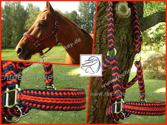 Flechthalfter, Halfter geflochten aus Paracord, Pferdehalfter, Paracordhalfter