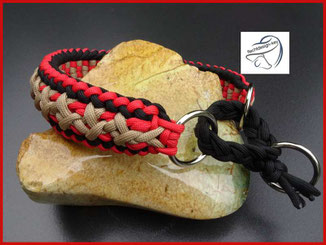 Hundehalsband geflochten mit Zugstopp  aus Paracord,