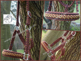 Halfter geflochten aus Paracord, Paracordhalfter, Flechthalfter verstellbar