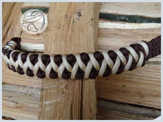 Stirnriemen, Stirnband geflochten aus Paracord für Pferde