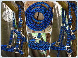 Halfter geflochten aus Paracord, Flechthalfter, Pferdehalfter,  Paracordhalfter, 