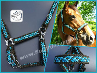 Halfter komplett geflochten aus Paracord, Edelstahl