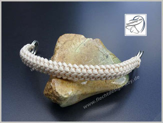 Geflochtenes Sidepull-Nasenband aus Paracord in creme