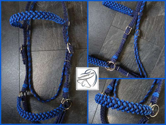 Geflochtenes Sidepull, gebisslose Trense, Flechttrense, Paracord Sidepull