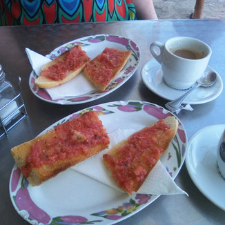 Pan con tomate in der Bar Mar i Vent auf Formentera