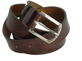 belle ceinture artisanale en cuir pleine fleur véritable entièrement doublée de cuir made in France
