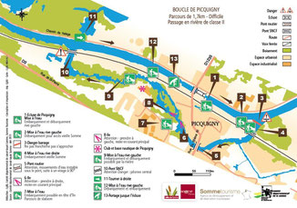 parcours canoë kayak rafting à Picquigny dans la Somme en Picardie