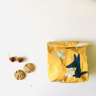 Lunch-bag PM jaune oiseaux