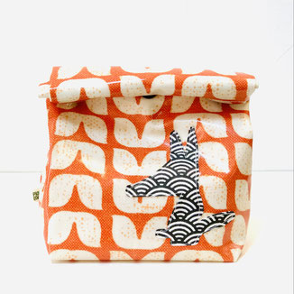 Lunch bag orange graphique