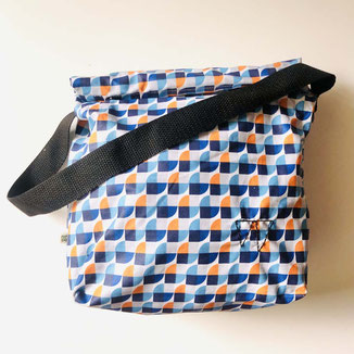 Lunch bag GM bleu orange graphique