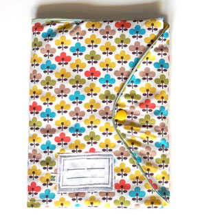 Housse pour carnet de santé fleurs multicolores