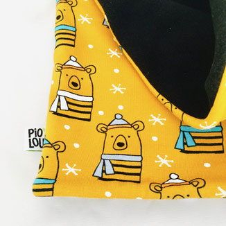 Snood enfant noir ours